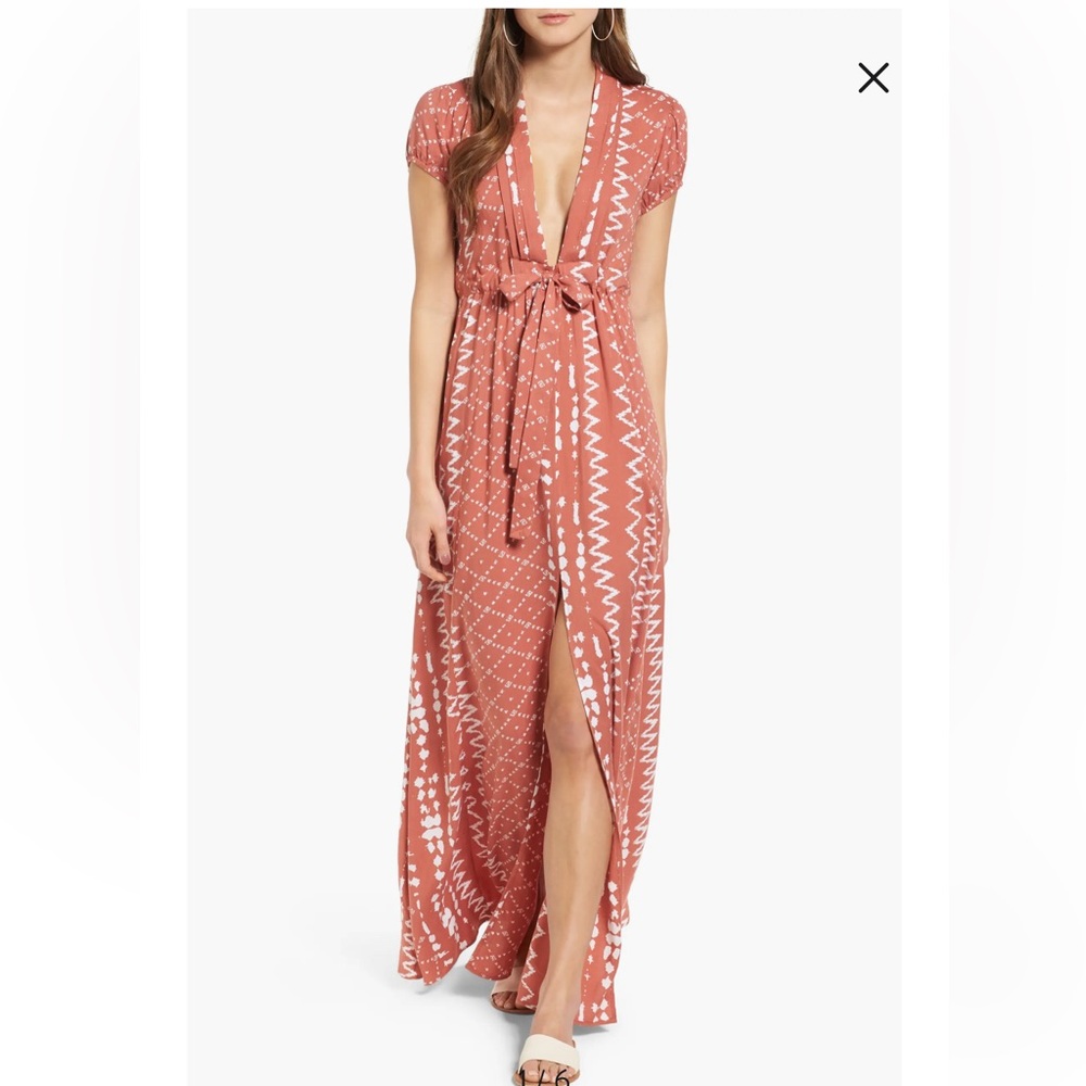 Tularosa Joel Boho Maxi Dress in Terra Cotta - Size XS